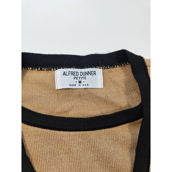 Alfred dunner M PETITE Layered striped blouse cardigan look EUC ^* - Picture 5 of 8